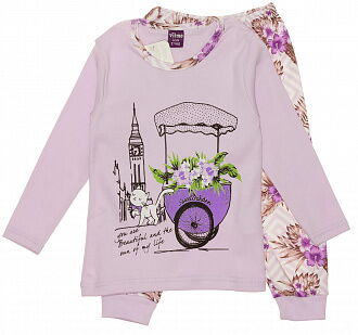 Пижама для девочки Vitmo фиолетовая 712 - размеры