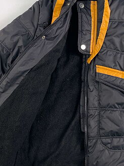 Куртка зимняя для мальчика Одягайко черная 20046 - купить