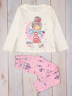 Пижама для девочки Фламинго Фея молочная 245-222/247-222  - цена