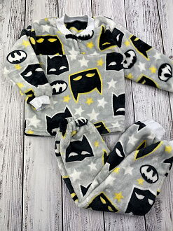 Пижама утепленная вельсофт Batman серая 014 - цена