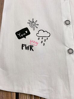 Рубашка школьная для девочки Mevis белая 3229-01 - размеры