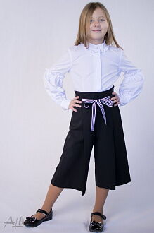 Школьные брюки-кюлоты для девочки Albero синие 4030 - Киев