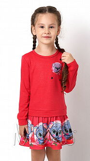 Трикотажное платье для девочки Mevis коралловое 2968-03 - цена