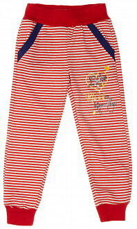 Спортивные штаны для девочки GRACE Полоска красные 60167 - цена
