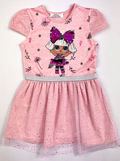Трикотажное платье для девочки LOL розовое 852 - цена