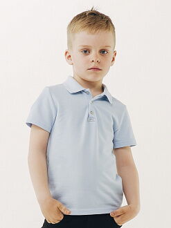 Поло с коротким рукавом для мальчика SMIL голубое 114662/114663/114664 - цена