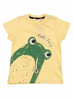 Комплект футболка и шорты Breeze Лягушка желтый 11833 - размеры