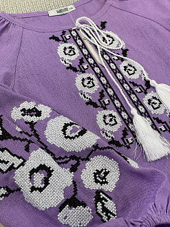Вышиванка для девочки Mevis сиреневая 4895-05 - размеры