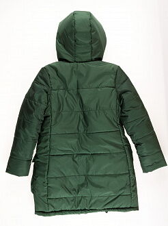 Куртка зимняя для девочки Одягайко зеленая 20049 - фото