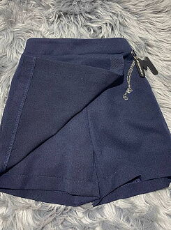 Юбка-шорты для девочки Mevis синяя 3693-01  - фото