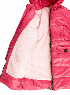 Зимняя куртка для девочки Одягайко малиновая 20104 - фото