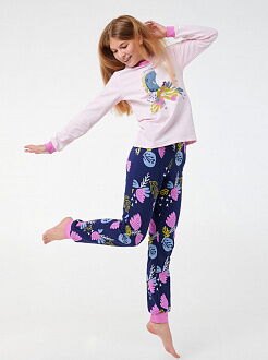 Утепленная пижама для девочки Smil розовая 104674 - цена