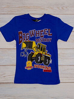 Футболка для мальчика Big Wheel синяя 574 - размеры