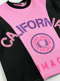 Утепленный свитшот для девочки Mevis California розовый 3989-01 - картинка