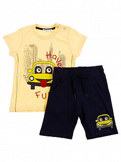 Комплект футболка и шорты Breeze Have fun желтый 11811 - цена