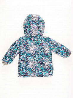 Куртка зимняя для мальчика Одягайко звезды бирюзовый 20055 - фото