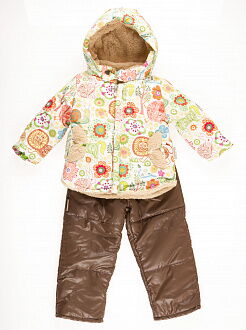 Комбинезон раздельный для девочки (куртка+штаны) ОДЯГАЙКО Цветы бежевый 22110/01230 - цена