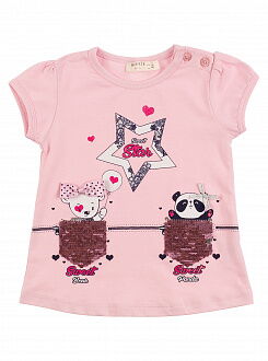 Комплект футболка и бриджи Breeze Star розовый 12091 - фото