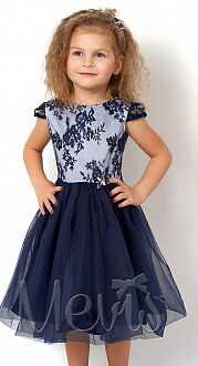 Нарядное платье для девочки Mevis синее 2620-03 - цена