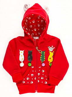 Утепленный спортивный костюм для девочки Венгрия красный 1141 - размеры