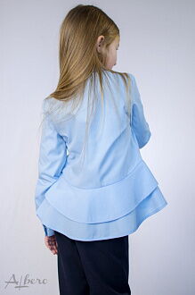 Блузка с двойной баской для девочки Albero голубая 5074-В - картинка