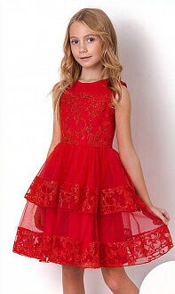 Нарядное платье для девочки Mevis красное 3322-01 - цена