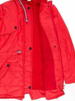 Куртка для девочки ОДЯГАЙКО красная 22128 - фотография