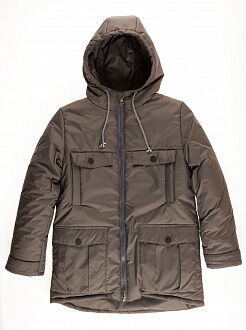 Куртка зимняя для мальчика Одягайко серая 20079 - цена