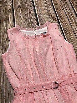 Нарядное платье для девочки Mevis розовое 3207-01 - размеры