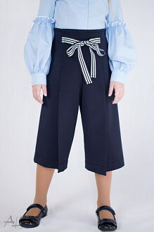 Школьные брюки-кюлоты для девочки Albero черные 4030 - фото