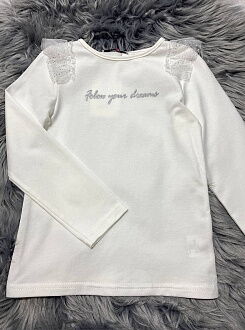 Трикотажная блузка для девочки Mevis молочная 3787-02 - размеры