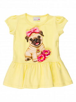 Платье для девочки Собачка Barmy желтое 0087 - цена