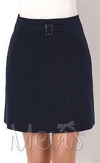 Школьная юбка для девочки Mevis синяя 2841-01 - фото