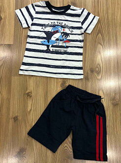 Комплект футболка и шорты для мальчика Hoity-toity синий 0523 - цена