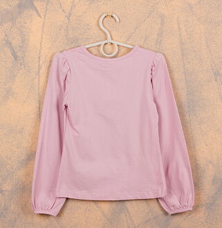 Блузка с длинным рукавом для девочки Valeri tex розовая 1542-55-042 - фото