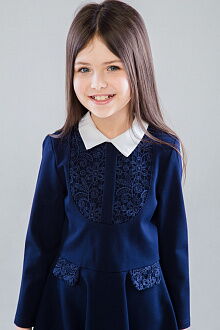 Платье школьное для девочки SUZIE Энрика синее 81803 - фото