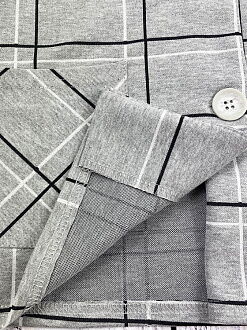 Костюм для девочки Mevis Клетка серый 3605-02 - фотография