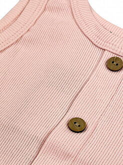 Трикотажная майка в рубчик для девочки Cuties пудра 2097 - фотография