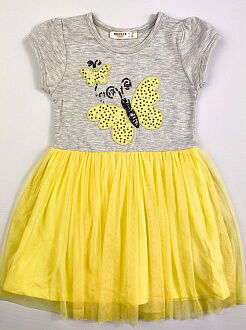 Платье для девочки Breeze Бабочки желтое 14370 - цена