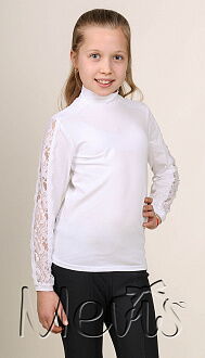 Блузка для девочки MEVIS белая 1604 - цена