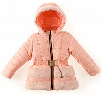 Куртка зимняя для девочки Одягайко пудра 20017О - цена