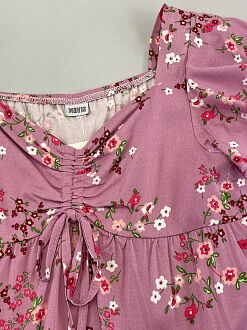 Платье для девочки Mevis Цветочки розовое 4544-03 - картинка