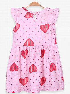 Платье для девочки Breeze Сердечки розовое 15905 - размеры