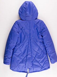 Куртка удлиненная для девочки ОДЯГАЙКО синяя 22101О - размеры