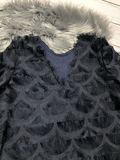 Нарядное платье для девочки Brilliant Anett темно-синее 17729 - фотография