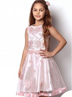 Нарядное платье для девочки Mevis розовое 2401-03  - цена