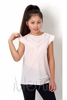 Блузка с коротким рукавом Mevis пудра 2666-03 - цена