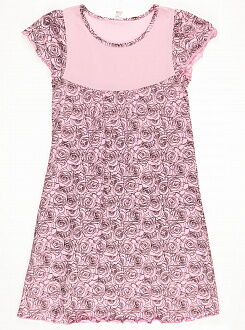 Сорочка ночная с коротким рукавом для девочки Valeri tex Розы розовая - цена