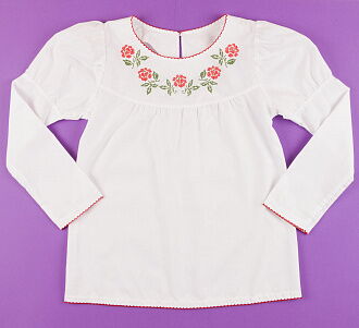 Вышиванка-блузка с длинным рукавом для девочки Valeri tex 1657-20-311 - цена