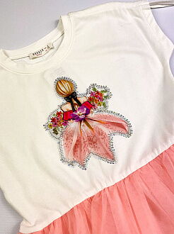 Платье для девочки Breeze Девушка-цветок персиковое 13347 - картинка
